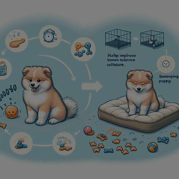 Comment améliorer la tolérance à la solitude chez un chiot de race Spitz Japonais?